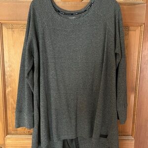 Calvin Klein Women’s Performance Quick-Dry Thermal Pullover Top Grey size 1X